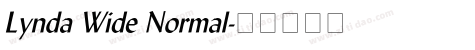 Lynda Wide Normal字体转换